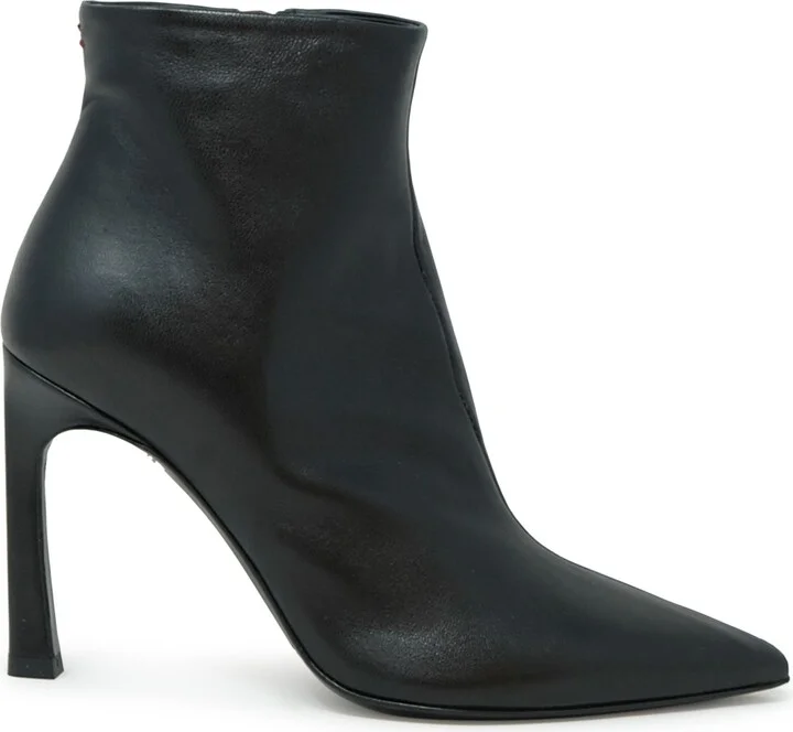 Halmanera Black Leather Baron Ankle Boots