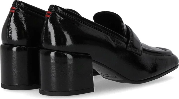 Halmanera Glaze Black Heeled Loafer - Image 4