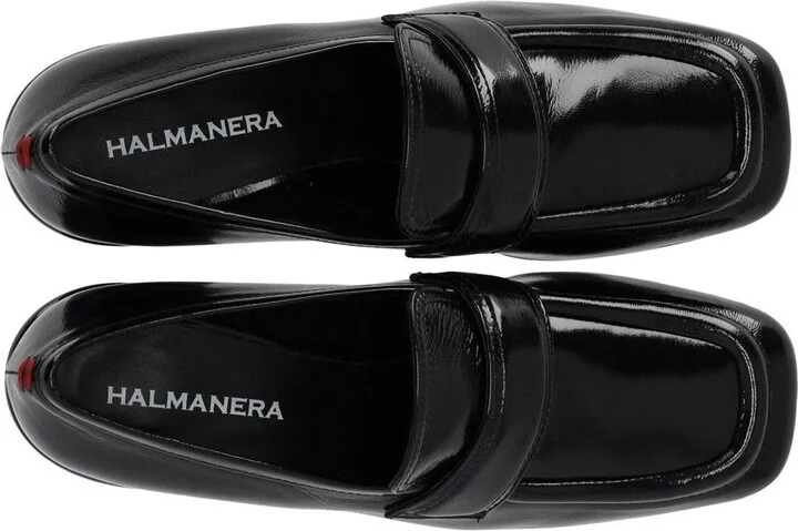 Halmanera Glaze Black Heeled Loafer - Image 5