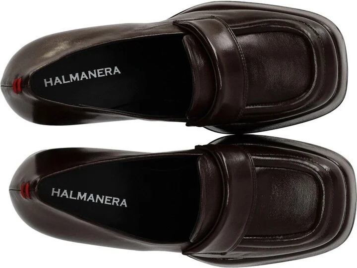 Halmanera Glaze Dark Brown Heeled Loafer - Image 5