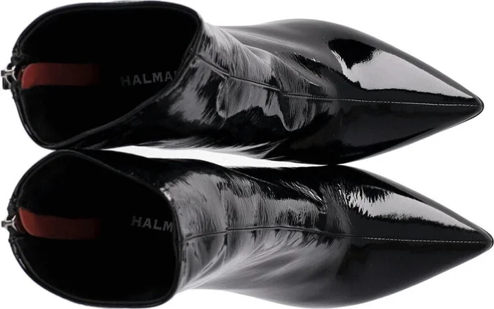 Halmanera Roxy Black Heeled Ankle Boot - Image 5