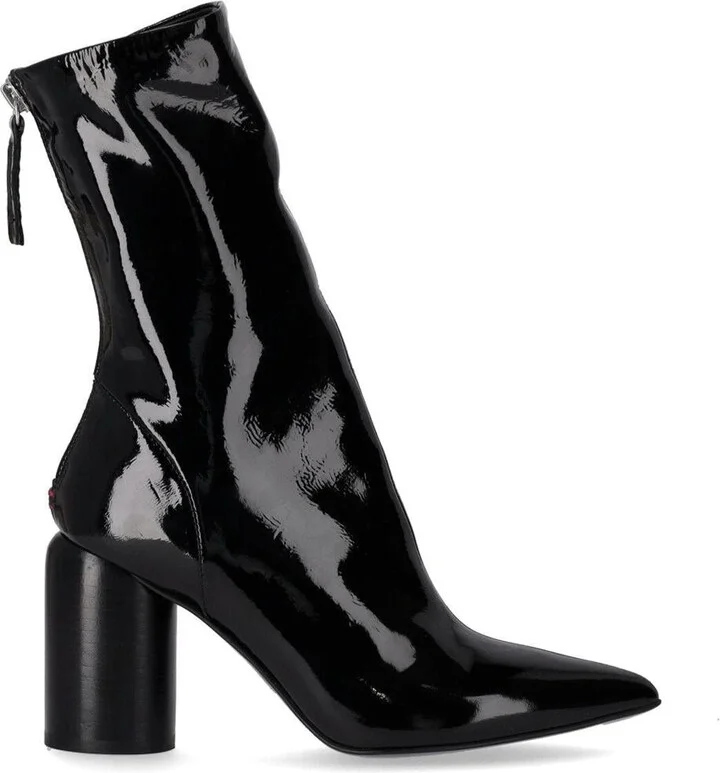 Halmanera Roxy Black Heeled Ankle Boot