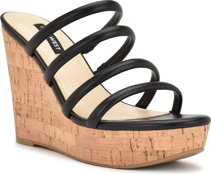HALOWAY3 Womens Laceless Man Made Wedge Sandals