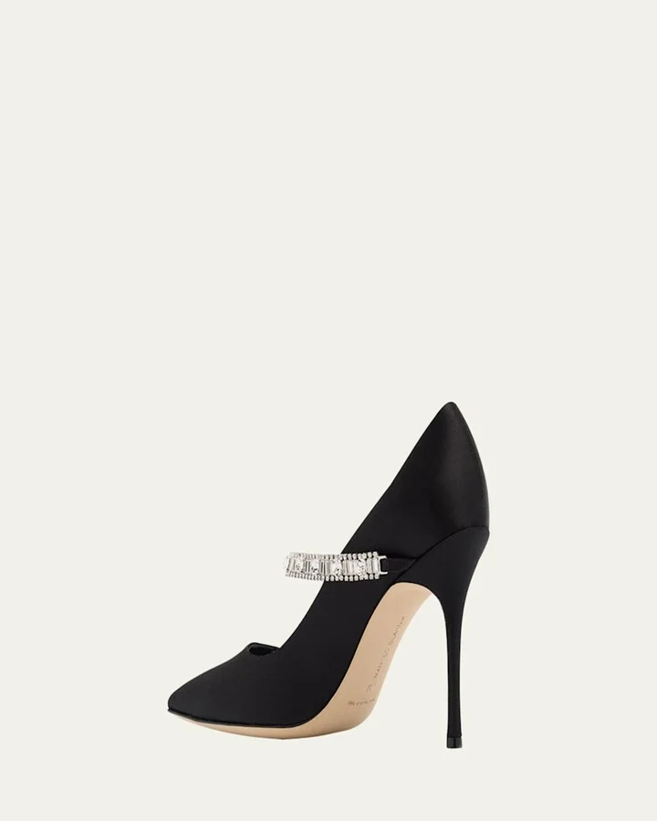 Hamedi Silk Crystal-Buckle Pumps - Image 2