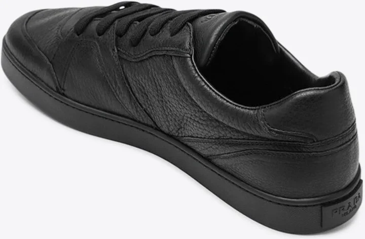 Hammered Leather Low-Top Sneakers - Image 2