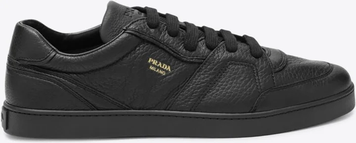 Hammered Leather Low-Top Sneakers