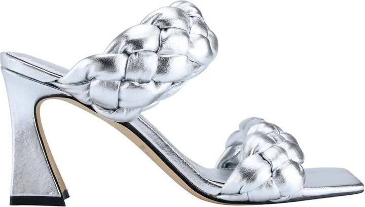 Hammy Heeled Sandal In Silver
