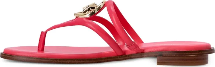 Hampton logo-plaque thong-strap slides - Image 5