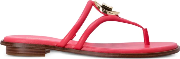 Hampton logo-plaque thong-strap slides