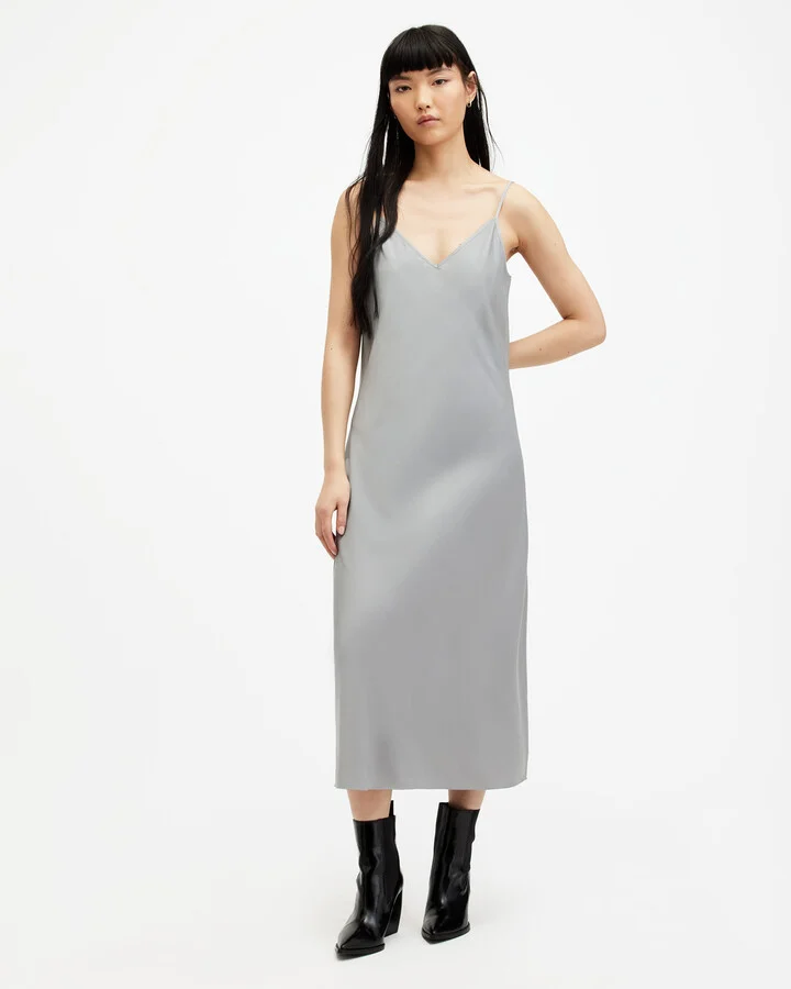 Hana 2-In 1 Slim Fit Midi Slip Dress - Image 3