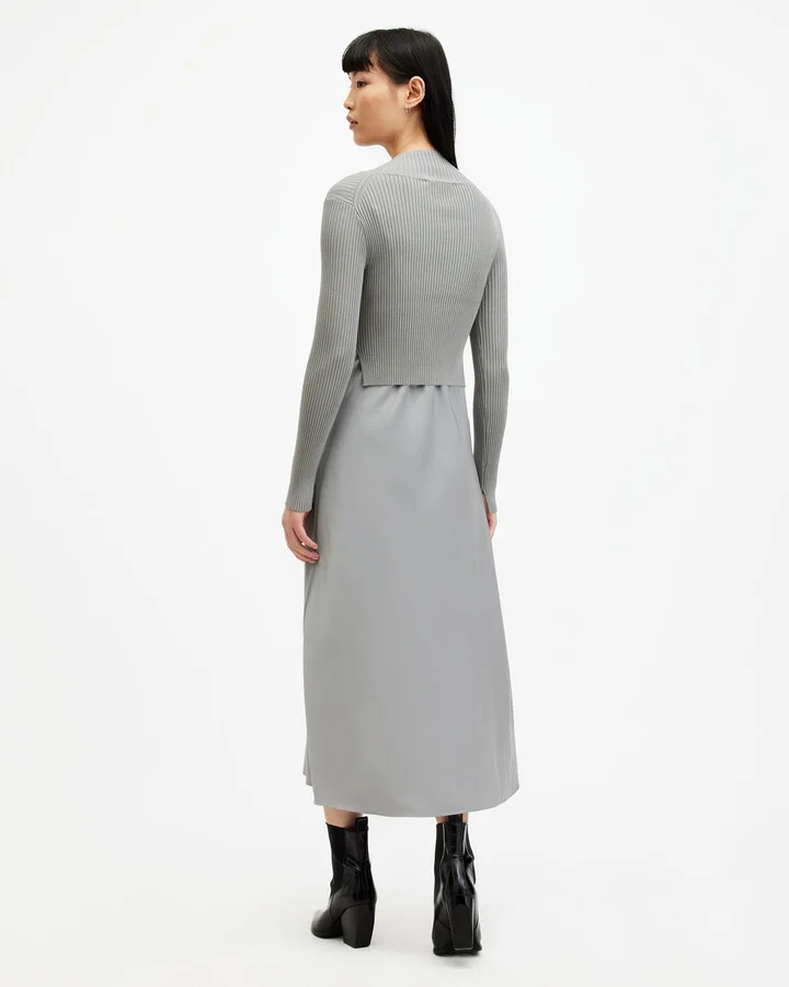 Hana 2-In 1 Slim Fit Midi Slip Dress - Image 4