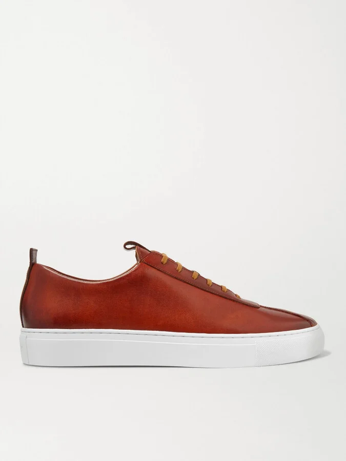 Hand-Painted Leather Sneakers