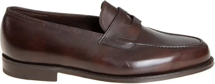 Hand-Sealed Brown Calf Leather College Loafer