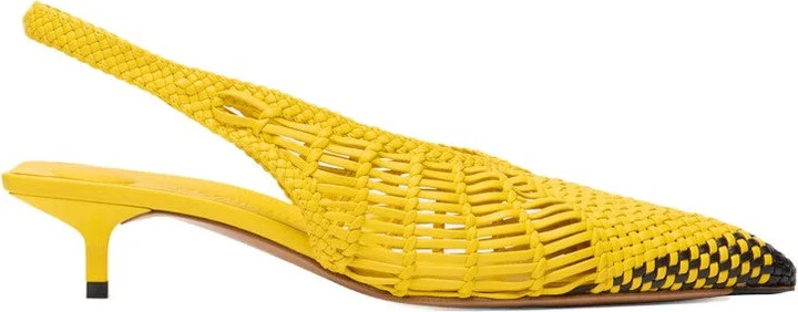 Hand-Woven Lambskin Sling-Back