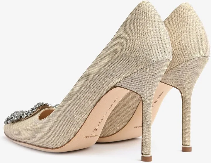 Hangisi 105 Crystal Buckle Glittered Pumps - Image 2