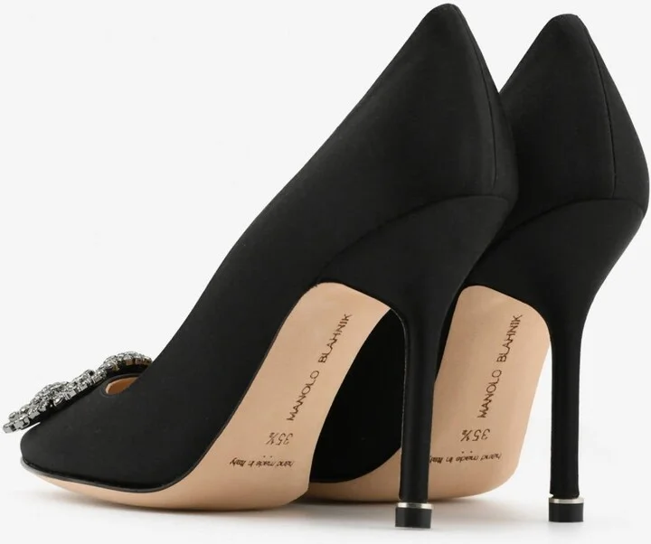 Hangisi 105 Satin Pumps with FMC Crystal Buckle - Image 2