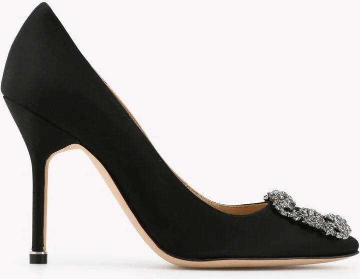 Hangisi 105 Satin Pumps with FMC Crystal Buckle