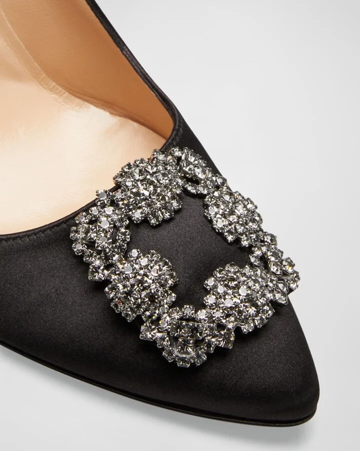 Hangisi 105mm Satin High-Heel Pumps - Image 5