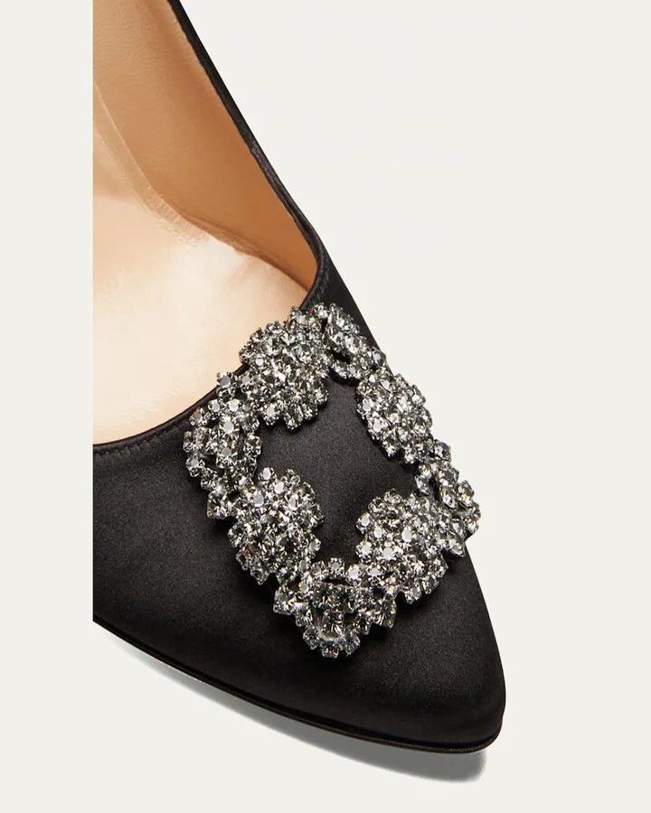 Hangisi 105mm Satin High-Heel Pumps - Image 4