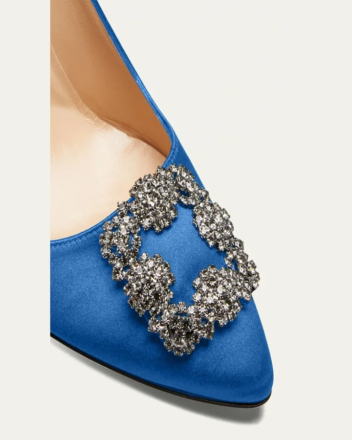 Hangisi 105mm Satin High-Heel Pumps - Image 7