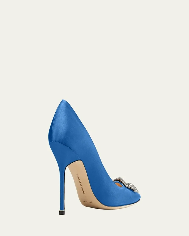 Hangisi 105mm Satin High-Heel Pumps - Image 9