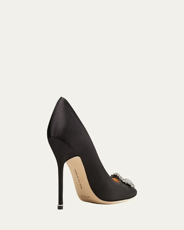 Hangisi 105mm Satin High-Heel Pumps - Image 11