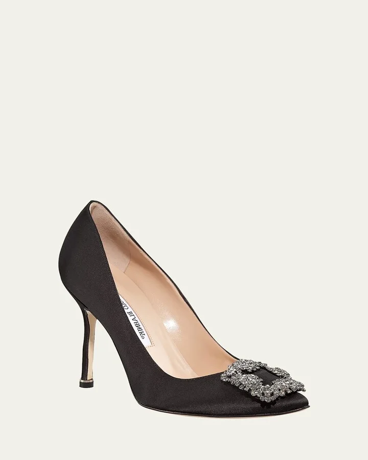 Hangisi 105mm Satin High-Heel Pumps
