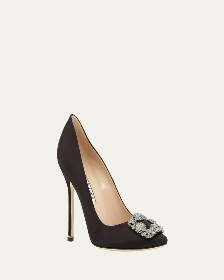 Hangisi 115mm Satin Crystal-Toe Pump - Image 3