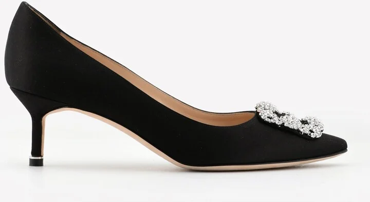 Hangisi 50 CLC Crystal Buckle Satin Pumps