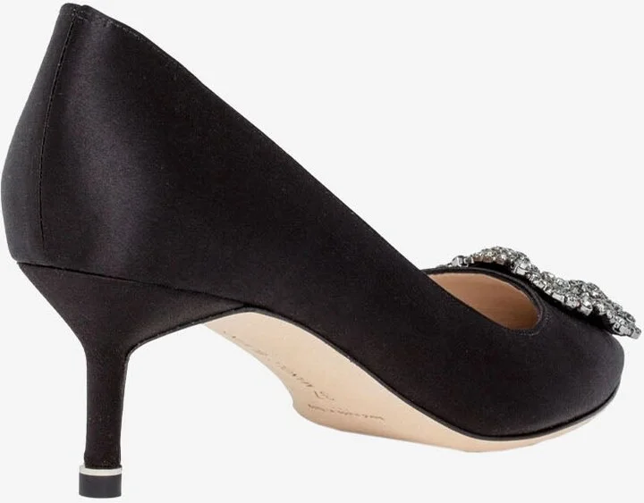 Hangisi 50 FMC Crystal-Embellished Satin Pumps - Image 2