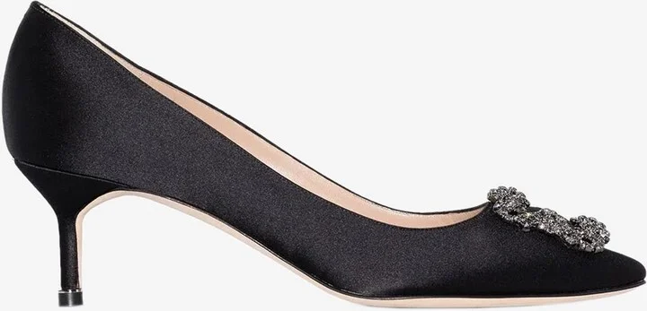 Hangisi 50 Satin Pumps with FMC Crystal Buckle