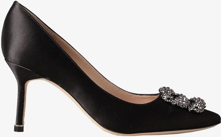 Hangisi 70 Satin Pumps with FMC Crystal Buckle