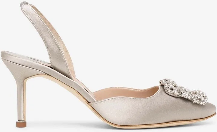 Hangisi 70 Satin Slingback Pumps