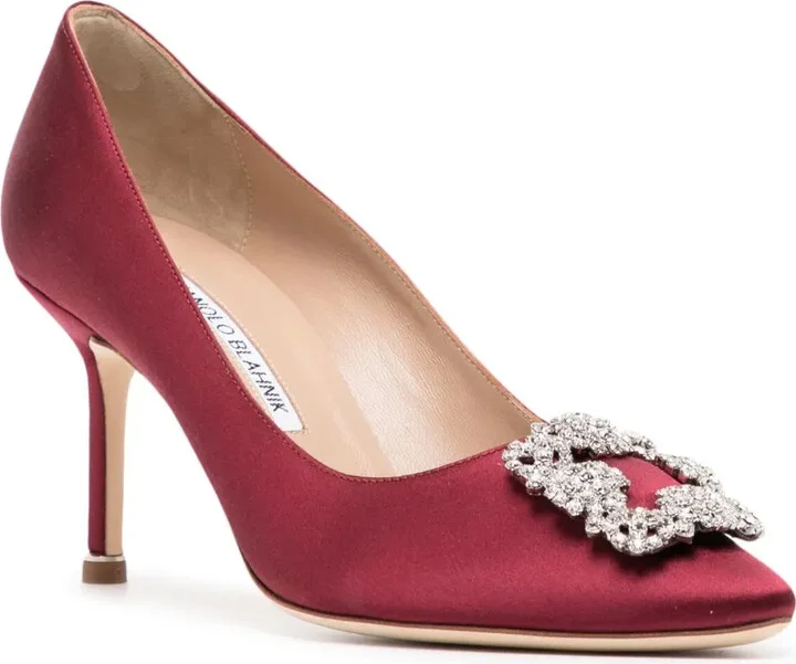Hangisi 70mm crystal-buckle pumps - Image 2