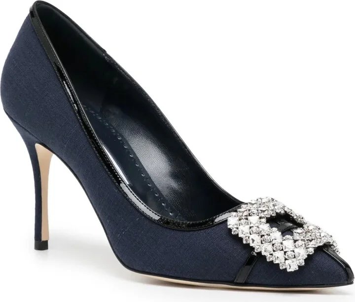 Hangisi 80mm crystal-embellished pumps - Image 2