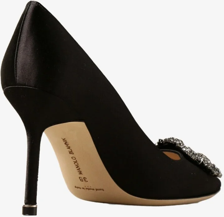 Hangisi 90 Satin Pumps with FMC Crystal Buckle - Image 2