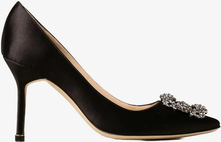 Hangisi 90 Satin Pumps with FMC Crystal Buckle