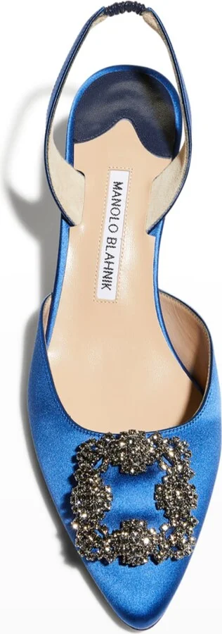 Hangisi Crystal Buckle Slingback Pumps - Image 5