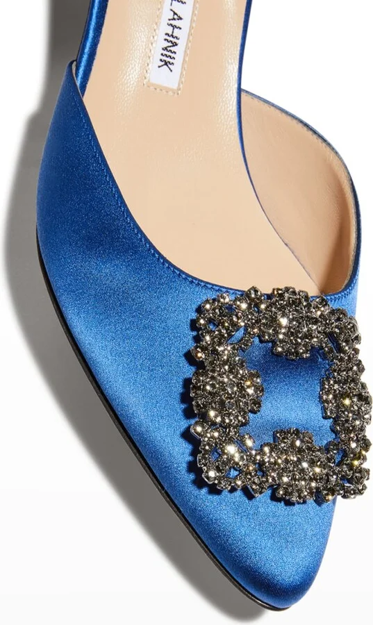 Hangisi Crystal Buckle Slingback Pumps - Image 6
