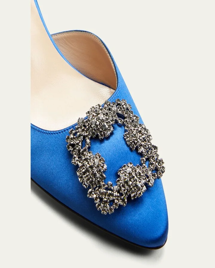 Hangisi Crystal Buckle Slingback Pumps - Image 3