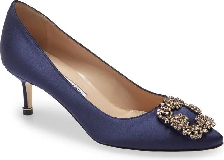 Hangisi Jeweled Kitten Heel Pump