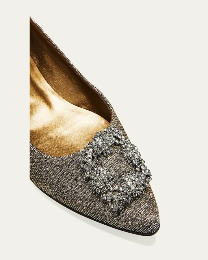 Hangisi Metallic Fabric Buckle Flat - Image 3