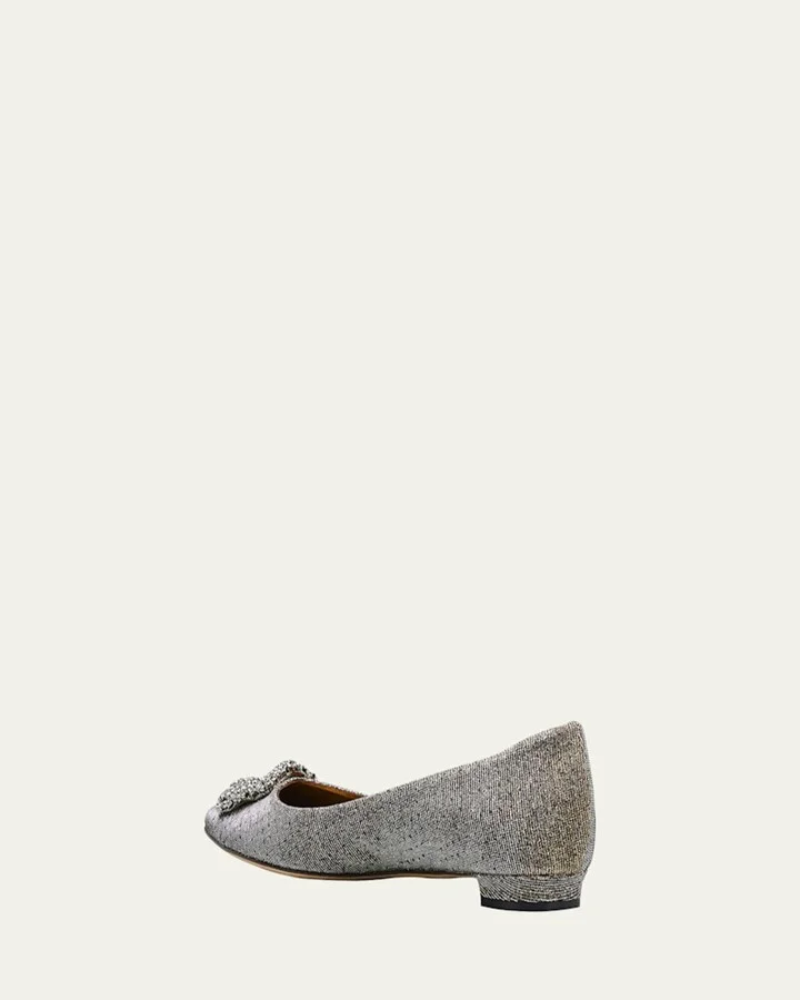 Hangisi Metallic Fabric Buckle Flat - Image 4