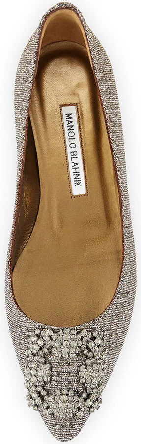 Hangisi Metallic Fabric Buckle Flat - Image 5