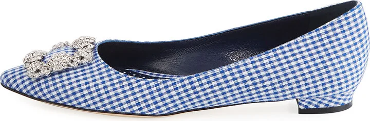 Hangisi Metallic Fabric Buckle Flat - Image 6
