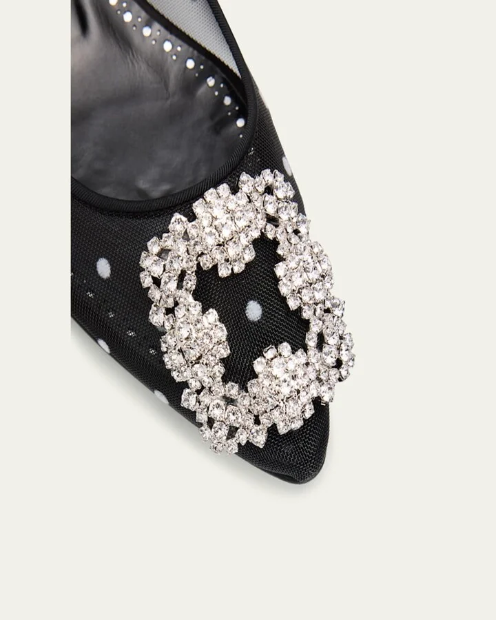 Hangisi Polka-Dot Mesh Ballerina Flats - Image 5