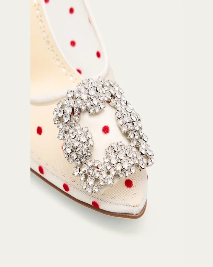 Hangisi Polka-Dot Mesh Pumps - Image 3