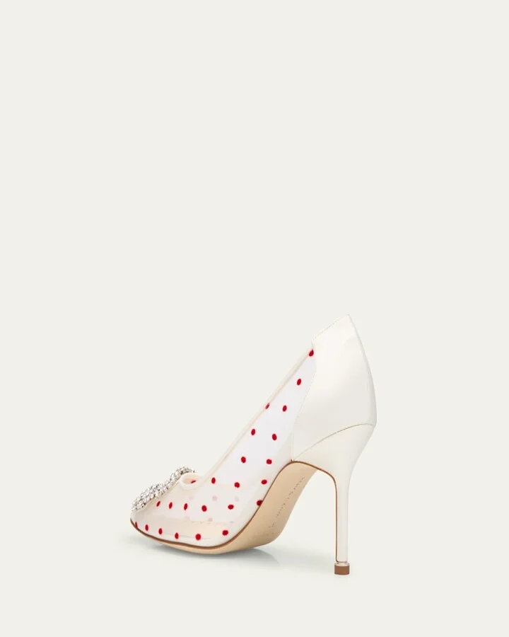 Hangisi Polka-Dot Mesh Pumps - Image 5
