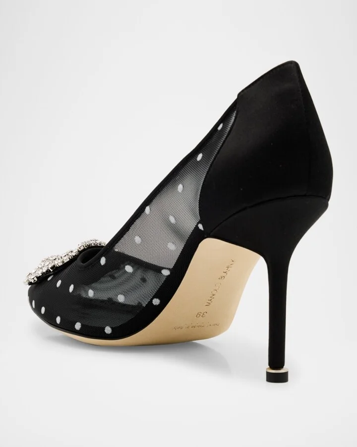 Hangisi Polka-Dot Mesh Pumps - Image 2
