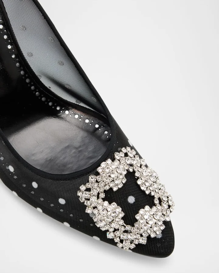 Hangisi Polka-Dot Mesh Pumps - Image 3